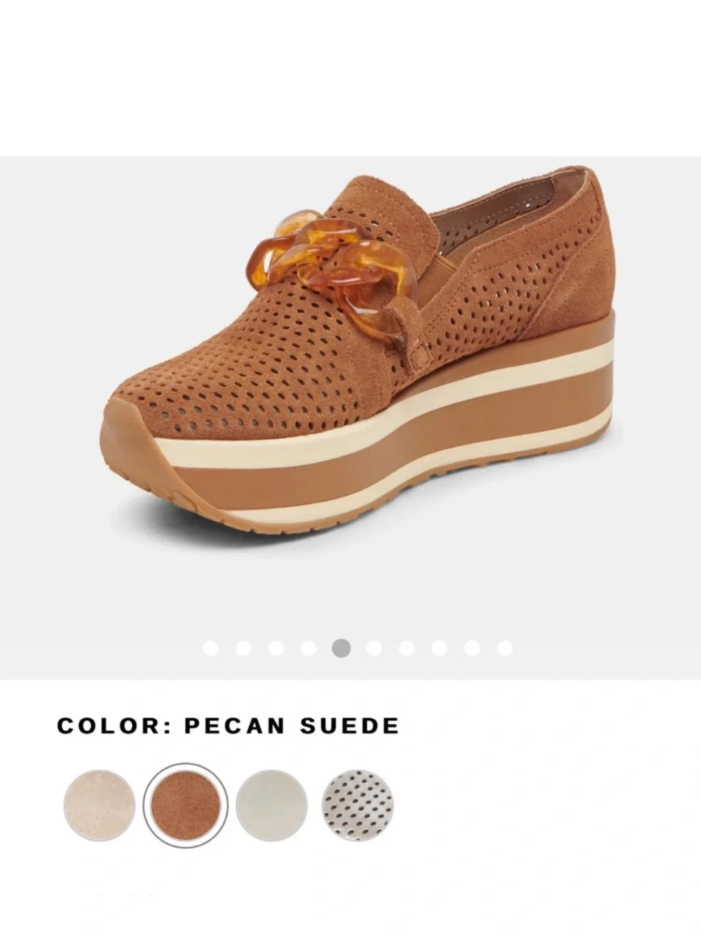 Dolce Vita Jhenee Platform Sneakers in Pecan Suede size 8.5